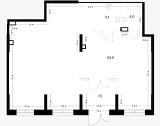 Продажа помещения свободного назначения 100,4 м², ул. Саларьевская, 10к2, фото 1