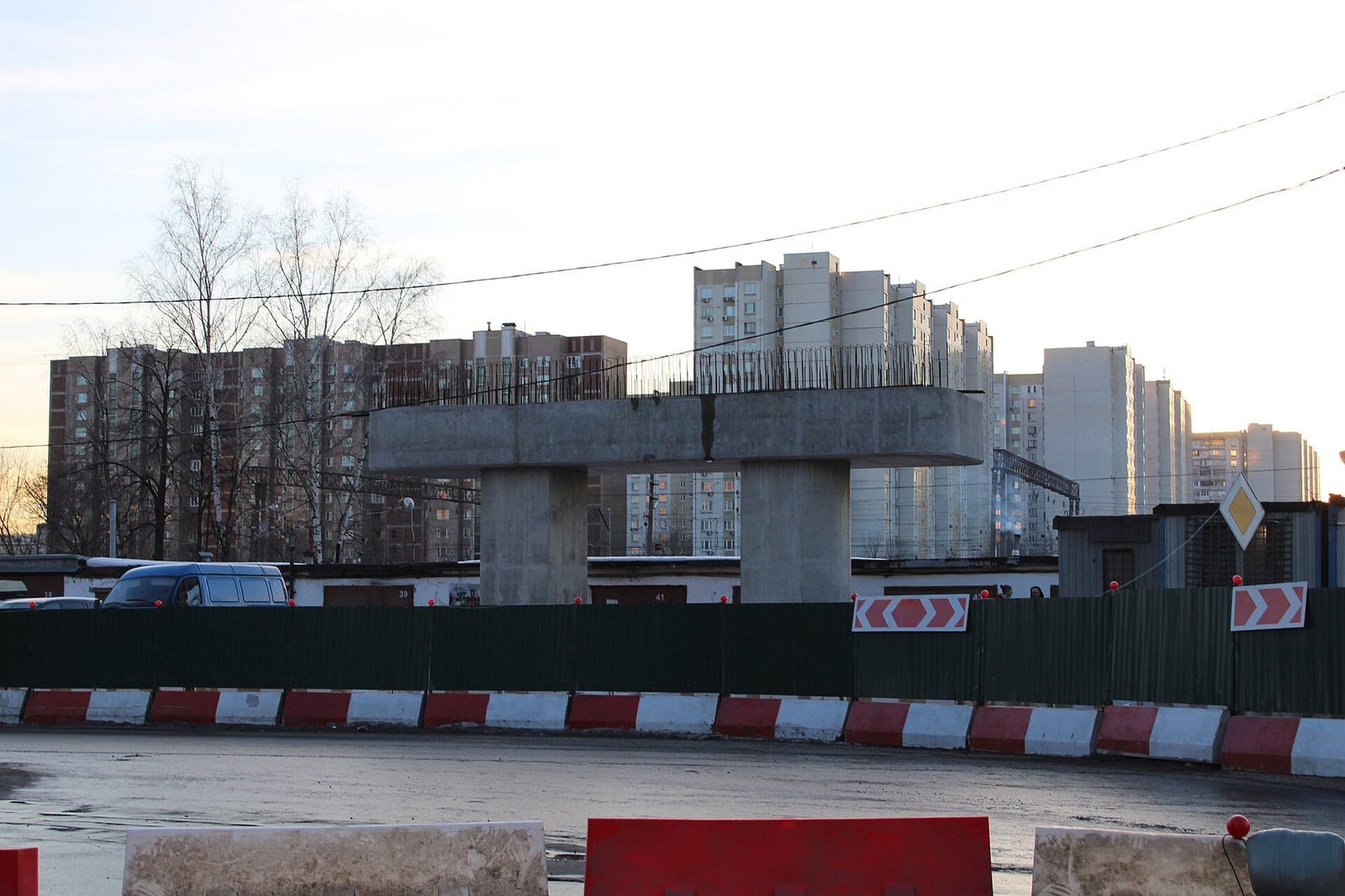 Строительство путепровода над станцией Бескудниково. март 2023