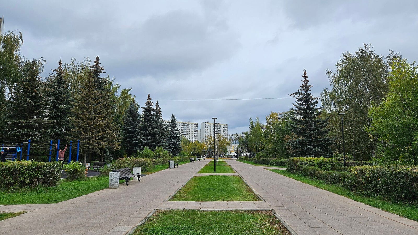 Аллея в парке у Михайловского пруда. сентябрь 2025