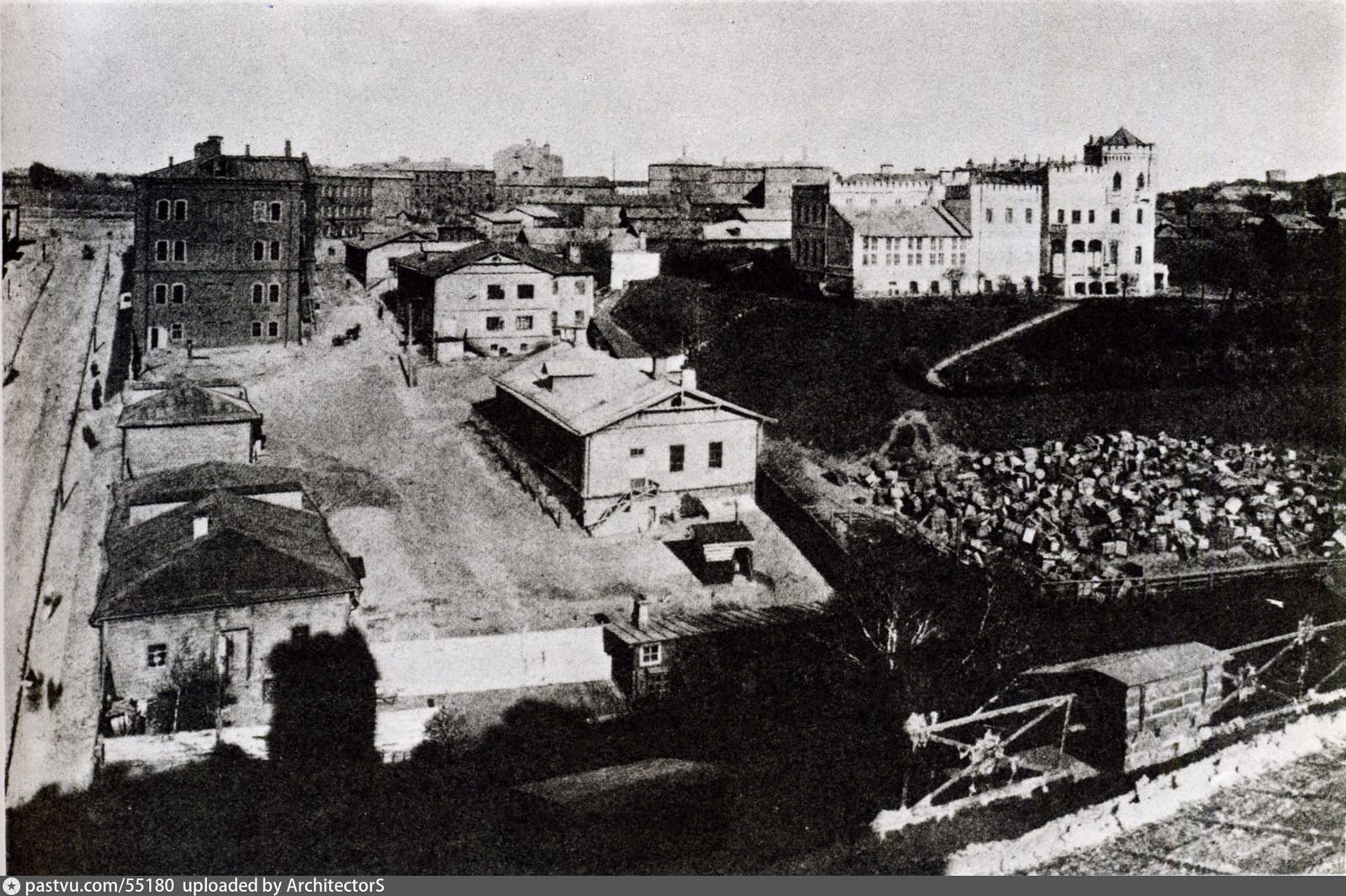 Новое Ваганьково и корпуса Трёхгорной мануфактуры. 1899–1900