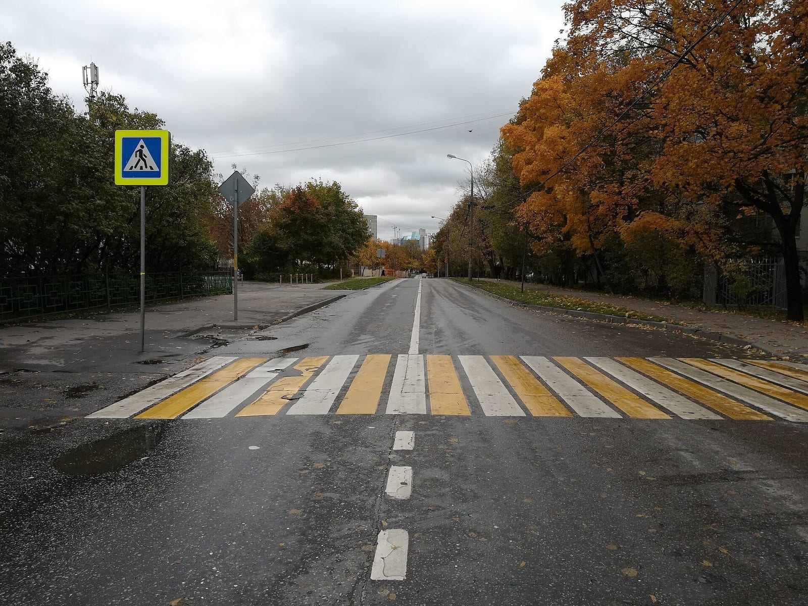 Отрезок Боровского шоссе, который отходит от улицы Удальцова. 2018