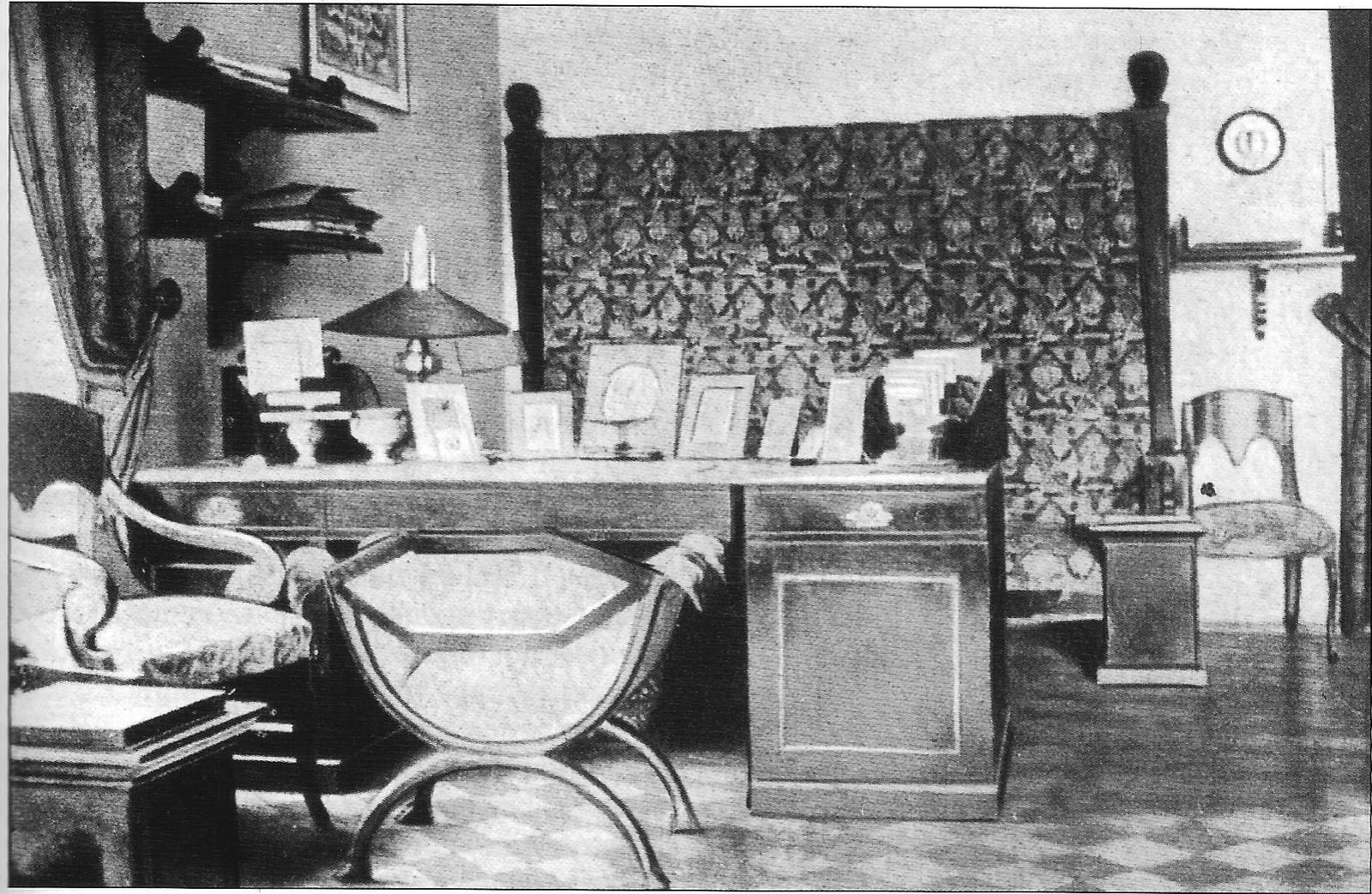Кабинет П. Н. Трубецкого в Узком, в котором в 1900 году умер философ Владимир Соловьёв. 1909